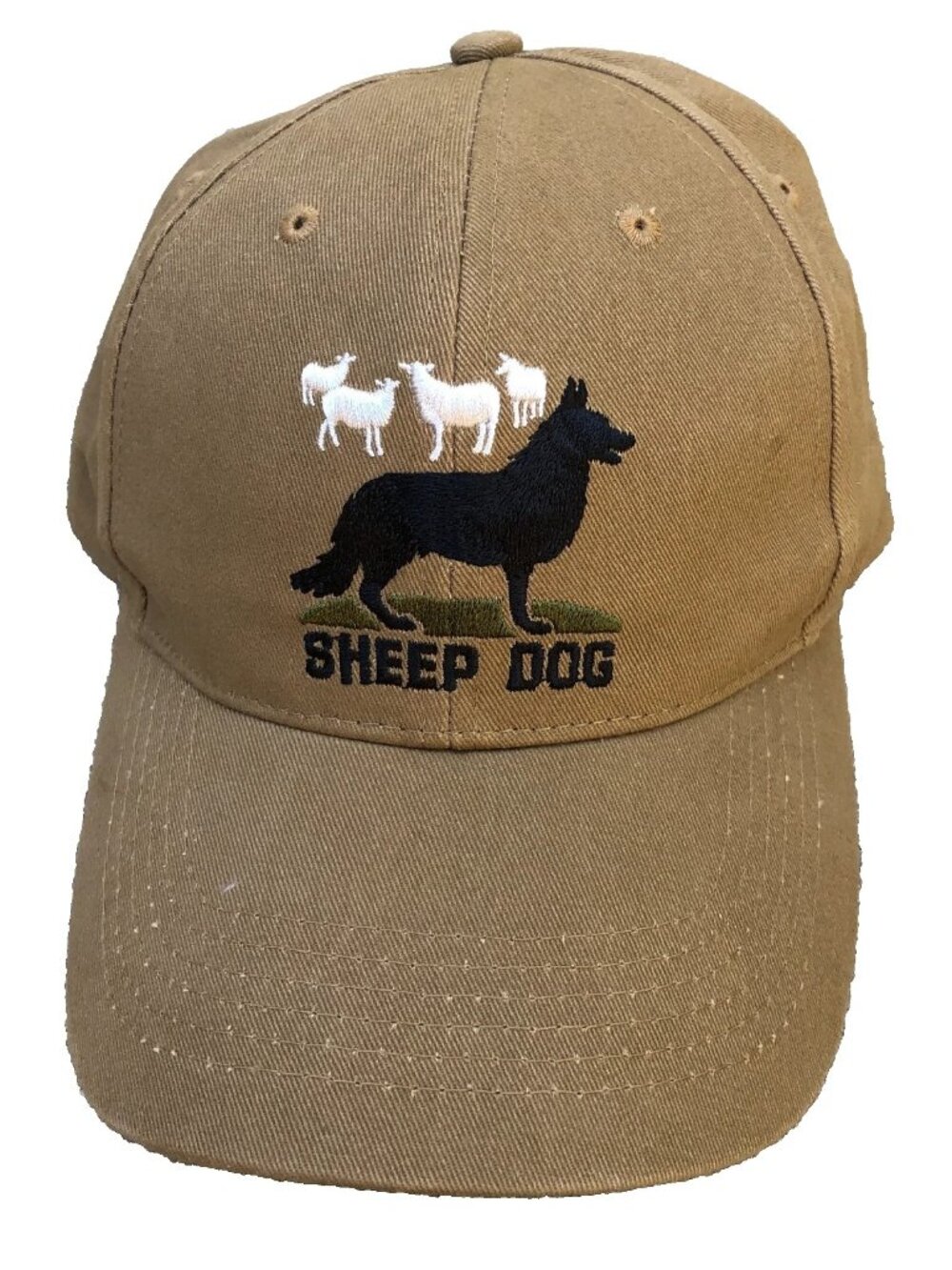 Vintage ROTHCO SHEEP DOG Baseball Hat Men's Green Adjustable Cap 100% Cotton